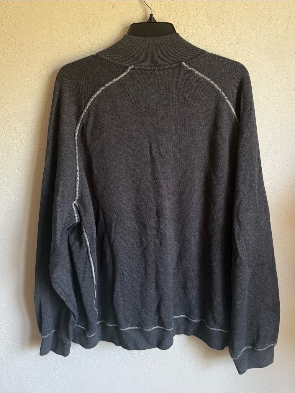 Men’s XXL Navy/Gray LL Bean Traditional Fit Casual Outdoor Quarter Zip Pullover - Picture 5 of 5